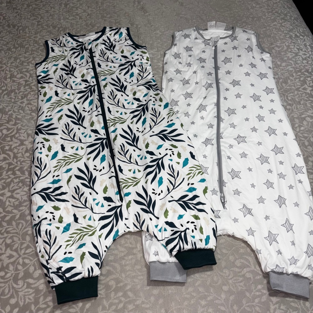 Set of 2 Litto Goose Sleep Bag Walker XL 3-4T Stars Leaves Wearable Blanket